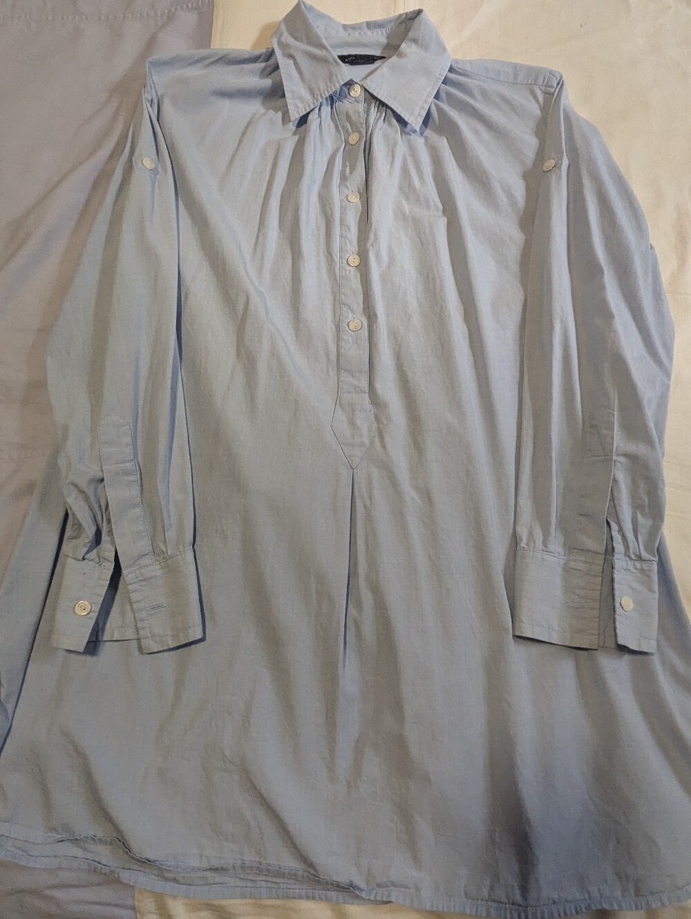 Moda Intl./ Vict Secret Oversized Women's Button-Up Shirt 100% Cotton Y2k